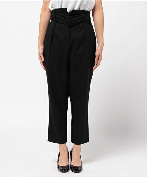 archives（アルシーヴ）の「サッシュベルト付テーパードパンツ（その他パンツ・レディース・ブラック/グレー/ピンク・MEDIUM）」の4枚目の写真