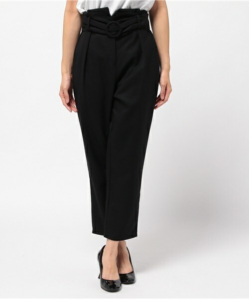 archives（アルシーヴ）の「サッシュベルト付テーパードパンツ（その他パンツ・レディース・ブラック/グレー/ピンク・MEDIUM）」の2枚目の写真