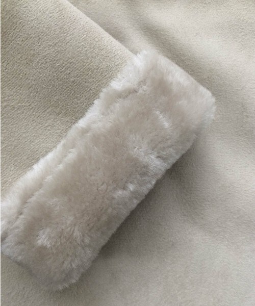 archives（アルシーヴ）の「【予約】フェイクムートンジャケット（ライダースジャケット・レディース・オフホワイト/ブラック/グレー・MEDIUM）」の12枚目の写真