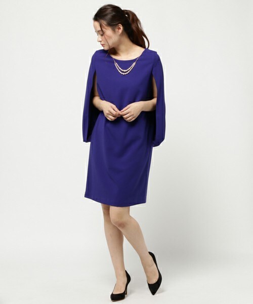 INTERPLANET WINGS（インタープラネットウィング）の「ケープスリーブOP（ドレス・レディース・ブラック/ブルー/ネイビー/ピンク・FREE）」の14枚目の写真