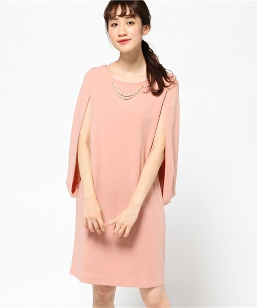 INTERPLANET WINGS（インタープラネットウィング）の「ケープスリーブOP（ドレス・レディース・ブラック/ブルー/ネイビー/ピンク・FREE）」の4枚目の写真