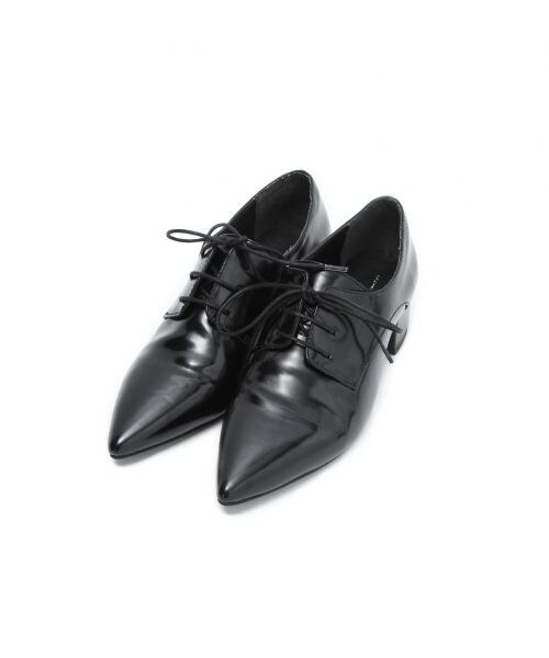 A part by(アパートバイ)の「ポインテッドレースアップシューズ(シューズ・ブラック/レオパード・37(23.0~23.5cm)/38(24.0~24.5cm))」の5枚目の写真