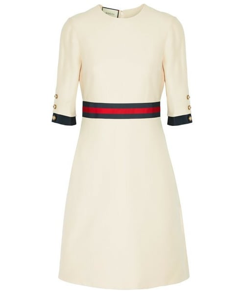 GUCCI（グッチ）の「Gucci - Grosgrain-trimmed Wool And Silk-blend