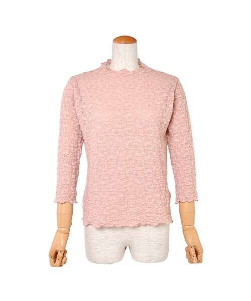 flower（フラワー）の「shabby lace top～シャビーレーストップ（Tシャツ/カットソー・レディース・white/black/pink・FREE）」の3枚目の写真