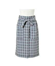 flower | over check skirt ～オーバーチェックスカート(スカート)