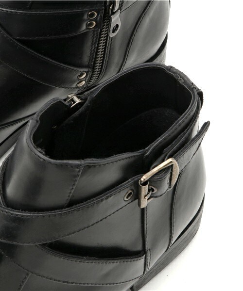 glory crew(グローリークルー)の「ベルト付レザーブーツ(ブーツ・メンズ・ブラック/ブラウン/キャメル・S/M/L/LL)」の9枚目の写真