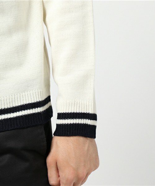 UNION STATION(ユニオンステーション)の「メンズノンノ【MEN'S NON-NO】11月号 P124 野村周平さん着用商品 Uネックポケットニット(ニット/セーター・メンズ・ホワイト/グリーン/ネイビー/キャメル/レッド・S/M/L/LL)」の9枚目の写真