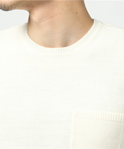 UNION STATION(ユニオンステーション)の「メンズノンノ【MEN'S NON-NO】11月号 P124 野村周平さん着用商品 Uネックポケットニット(ニット/セーター・メンズ・ホワイト/グリーン/ネイビー/キャメル/レッド・S/M/L/LL)」の8枚目の写真