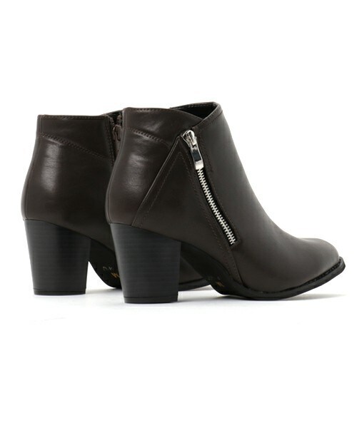 archives（アルシーヴ）の「サイドジップショートブーツ（ブーツ・レディース・ブラック/ダークブラウン・MEDIUM/LARGE）」の5枚目の写真