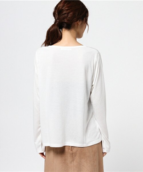 archives（アルシーヴ）の「チョーカー付プルオーバー（Tシャツ/カットソー・レディース・オフホワイト/ブラック/グレー・MEDIUM）」の6枚目の写真