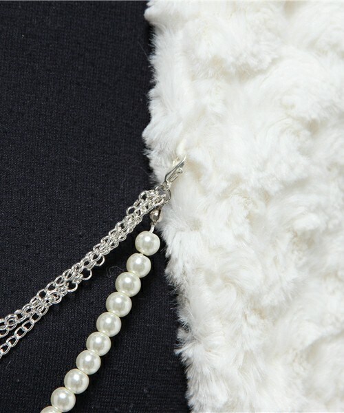 INTERPLANET WINGS（インタープラネットウィング）の「フェイクファーボレロ（その他アウター・レディース・オフホワイト/ブラック/グレー・FREE）」の9枚目の写真