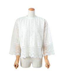 flower | patchwork lace blouse ～ﾊﾟｯﾁﾜｰｸﾚｰｽﾌﾞﾗｳｽ(シャツ/ブラウス)