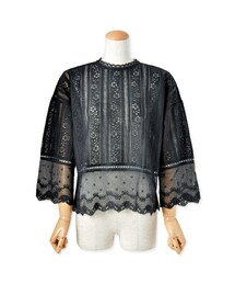 flower | patchwork lace blouse ～ﾊﾟｯﾁﾜｰｸﾚｰｽﾌﾞﾗｳｽ(シャツ/ブラウス)