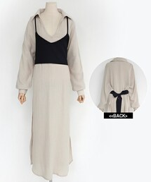 DHOLIC | ビスチェレイヤードロングシャツ(アンサンブル)