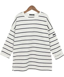 Dailyabout | デイリーベーシックボーダーロールアップTシャツ(P0000VNL)(Tシャツ/カットソー)