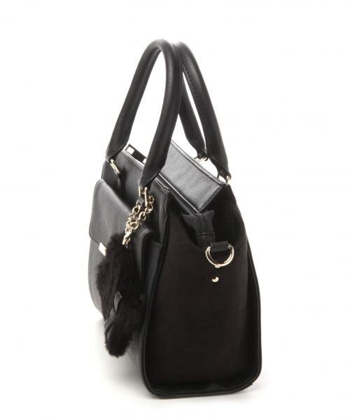 Heather（ヘザー）の「ミラーチャームBAG（バッグ・ホワイト系/ブラック/ピンク・ONESIZE）」の4枚目の写真