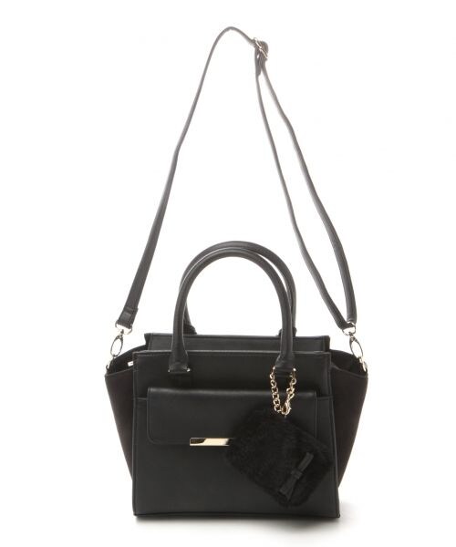 Heather（ヘザー）の「ミラーチャームBAG（バッグ・ホワイト系/ブラック/ピンク・ONESIZE）」の7枚目の写真