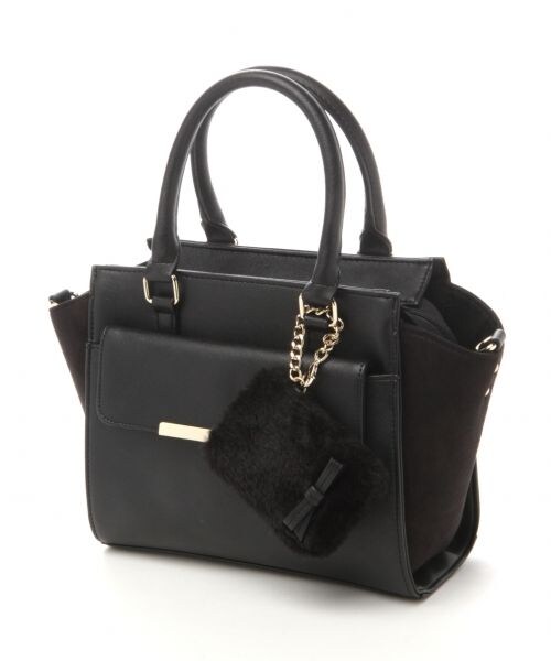 Heather（ヘザー）の「ミラーチャームBAG（バッグ・ホワイト系/ブラック/ピンク・ONESIZE）」の2枚目の写真