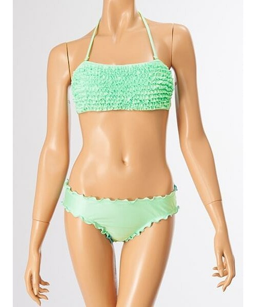 PEAK&PINE（ピークアンドパイン）の「無地フリルバンドゥビキニ