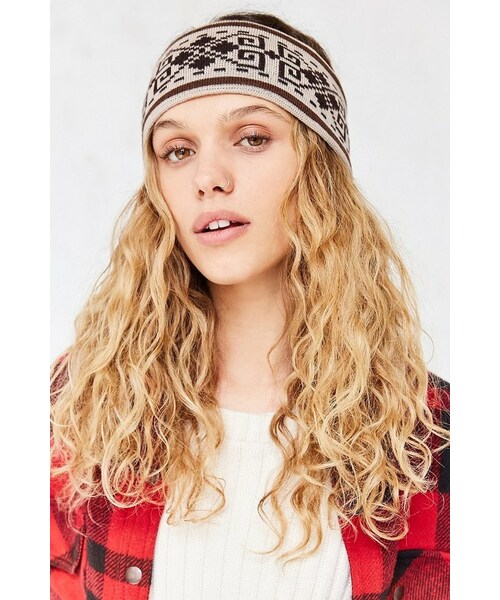 PENDLETON（ペンドルトン）の「Pendleton Fleece-Lined Headband（ヘアアクセサリー・レディース・BLACK & WHITE/DARK PURPLE・ONE SIZE）」の3枚目の写真