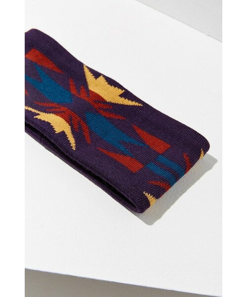 PENDLETON（ペンドルトン）の「Pendleton Fleece-Lined Headband（ヘアアクセサリー・レディース・BLACK & WHITE/DARK PURPLE・ONE SIZE）」の4枚目の写真