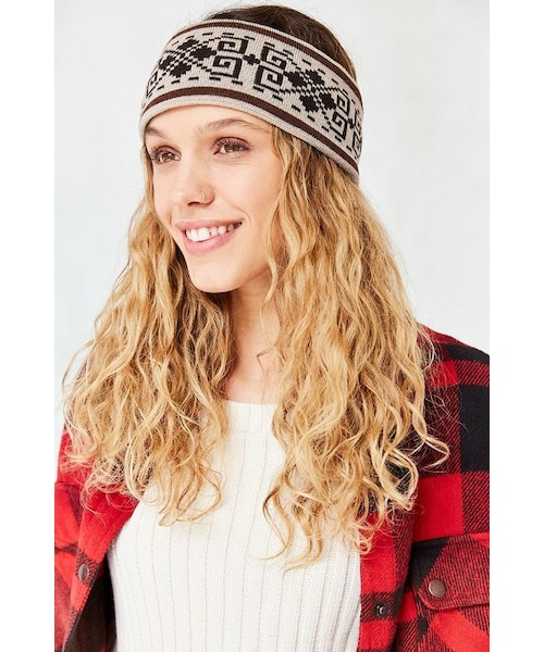 PENDLETON（ペンドルトン）の「Pendleton Fleece-Lined Headband（ヘアアクセサリー・レディース・BLACK & WHITE/DARK PURPLE・ONE SIZE）」の7枚目の写真