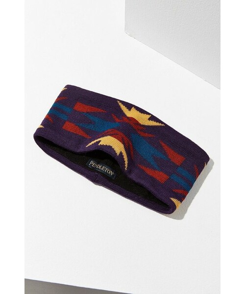 PENDLETON（ペンドルトン）の「Pendleton Fleece-Lined Headband（ヘアアクセサリー・レディース・BLACK & WHITE/DARK PURPLE・ONE SIZE）」の9枚目の写真