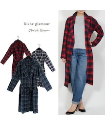 copine | ☆再入荷☆大人気！！綿ネル先染めチェックガウン(その他アウター)