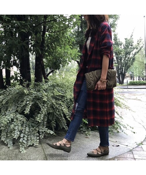 copine（コピン）の「☆再入荷☆大人気！！綿ネル先染めチェックガウン（その他アウター・レディース・その他）」の8枚目の写真