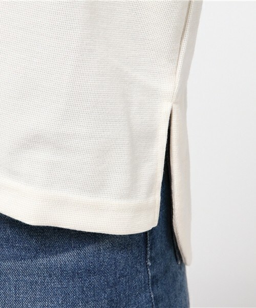 INTERPLANET WINGS（インタープラネットウィング）の「ミタノリブカットプルオーバー（Tシャツ/カットソー・レディース・オフホワイト/ブラック/カーキ・FREE）」の9枚目の写真