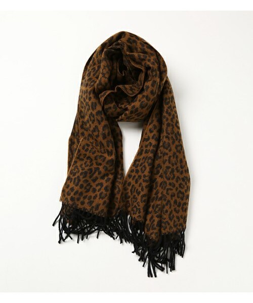 INTERPLANET WINGS（インタープラネットウィング）の「アニマル大判ストール（ストール/ショール・レディース・オフホワイト/グレー/ブラウン・フリー）」の3枚目の写真