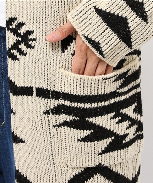 Auntie Rosa Holiday（アンティローザホリデー）の「【Holiday】オルテガロングニットカーディガン（カーディガン/ボレロ・レディース・ホワイト/ブラック/グレー/ベージュ/レッド・FREE）」の11枚目の写真