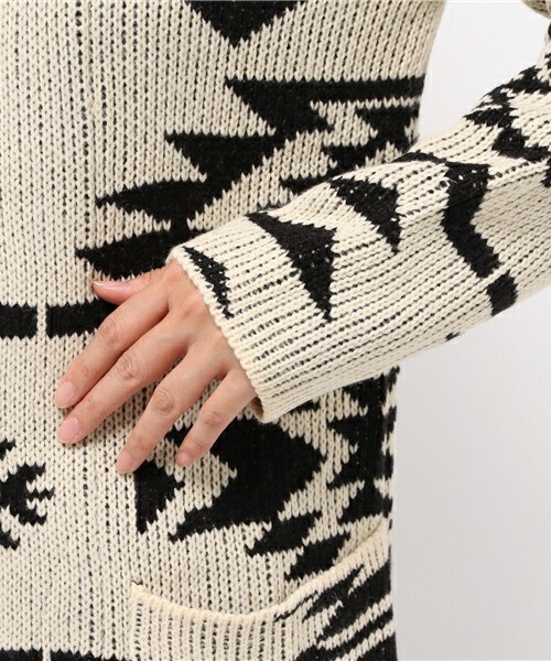 Auntie Rosa Holiday（アンティローザホリデー）の「【Holiday】オルテガロングニットカーディガン（カーディガン/ボレロ・レディース・ホワイト/ブラック/グレー/ベージュ/レッド・FREE）」の10枚目の写真