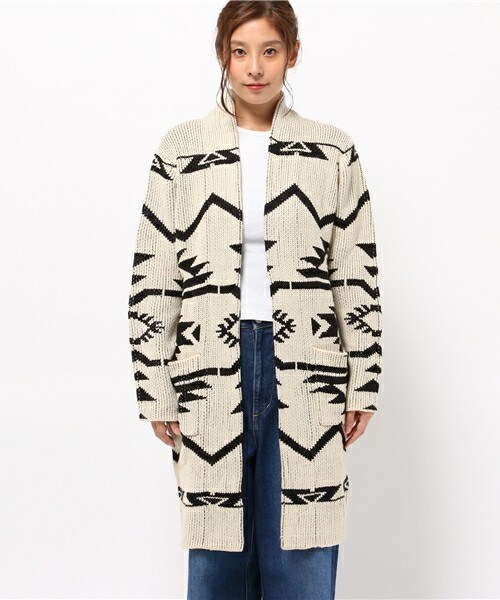 Auntie Rosa Holiday（アンティローザホリデー）の「【Holiday】オルテガロングニットカーディガン（カーディガン/ボレロ・レディース・ホワイト/ブラック/グレー/ベージュ/レッド・FREE）」の6枚目の写真