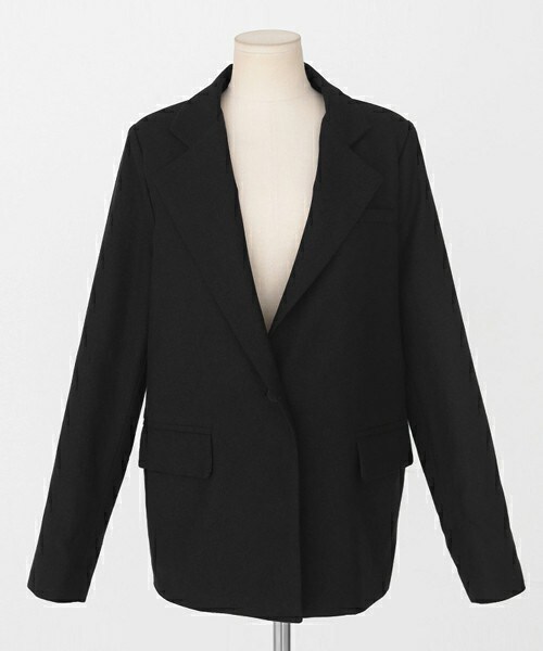 DHOLIC（ディーホリック）の「コットンテーラードジャケット（テーラードジャケット・レディース・サーモンピンク/ブラック/ダークグレー/ライトベージュ・FREE）」の2枚目の写真