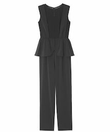 kaene | kaene ドットシフォン ぺプラムオールインワン(つなぎ/オールインワン)