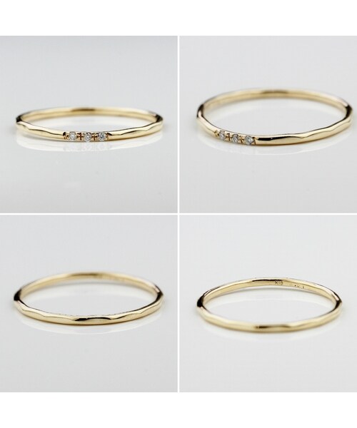 les desseins de DIEU（レデッサンドゥデュー）の「レ デッサン ドゥ デュー 927 トロワ ダイヤモンド ハンマー リング（リング・レディース・ゴールド・マイナス5号～13号）」の2枚目の写真