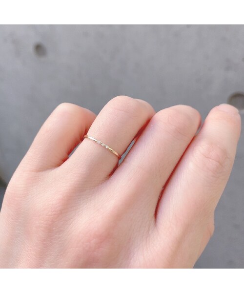 les desseins de DIEU（レデッサンドゥデュー）の「レ デッサン ドゥ デュー 927 トロワ ダイヤモンド ハンマー リング（リング・レディース・ゴールド・マイナス5号～13号）」の3枚目の写真