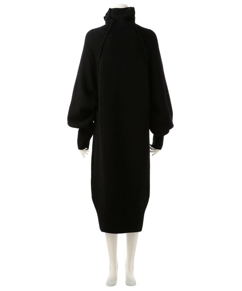 G.V.G.V.（ジーヴィージーヴィー）の「WOOL RAW EDGE FUNNEL NECK JUMPER DRESS（トップス・レディース・BLACK/GREY/PINK・XS）」の5枚目の写真