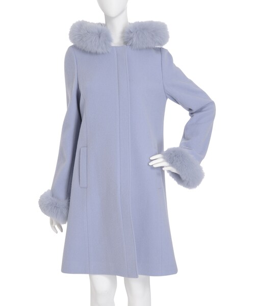 dazzlin（ダズリン）の「【sw】フォックスファーAラインコート（ジャケット/アウター・レディース・オフホワイト/グレー/ブルー/ベージュ・S/M）」の6枚目の写真