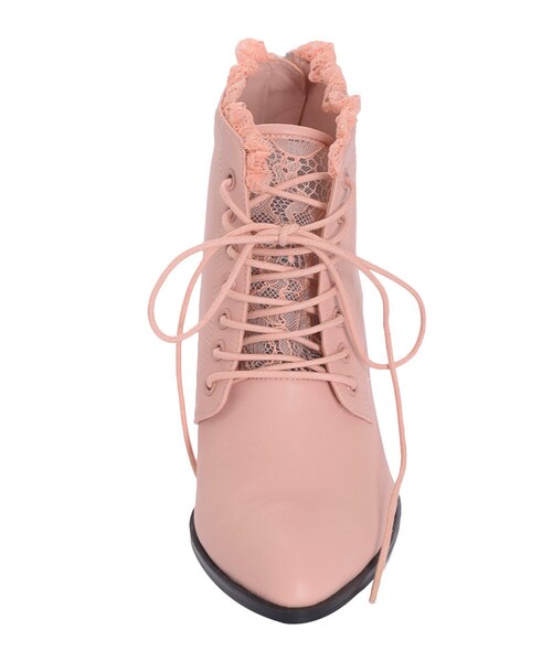 EATME（イートミー）の「レースアップショートブーツ（シューズ・レディース・ブラック/ピンク）」の14枚目の写真