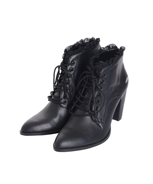 EATME（イートミー）の「レースアップショートブーツ（シューズ・レディース・ブラック/ピンク）」の12枚目の写真