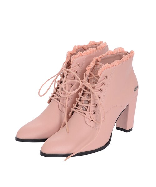 EATME（イートミー）の「レースアップショートブーツ（シューズ・レディース・ブラック/ピンク）」の13枚目の写真