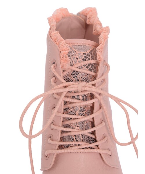 EATME（イートミー）の「レースアップショートブーツ（シューズ・レディース・ブラック/ピンク）」の18枚目の写真