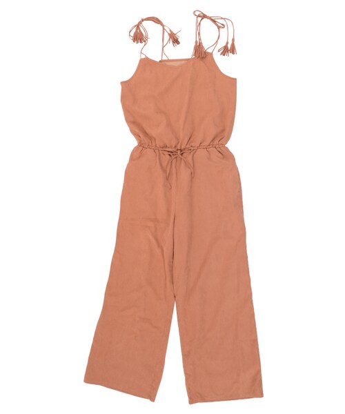 Ungrid（アングリッド）の「ワイドシルエットキャミサロペット（オールインワン・サロペット・レディース・ブラック/ブラウン・F）」の2枚目の写真