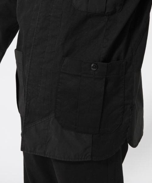 HARE（ハレ）の「パッチワークミリタリーシャツ（トップス・ブラック/カーキ・S/M）」の13枚目の写真