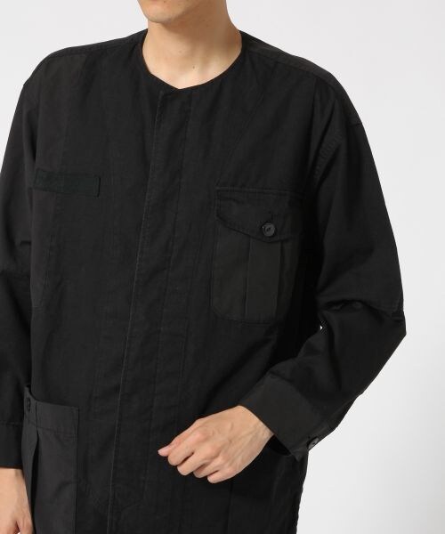 HARE（ハレ）の「パッチワークミリタリーシャツ（トップス・ブラック/カーキ・S/M）」の10枚目の写真