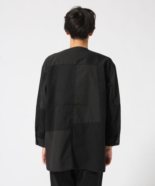 HARE（ハレ）の「パッチワークミリタリーシャツ（トップス・ブラック/カーキ・S/M）」の8枚目の写真