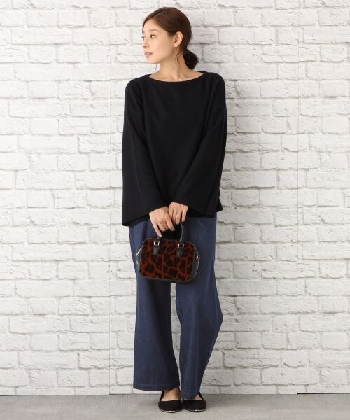 LEPSIM（レプシィム）の「コットンスタンダードワイドパンツ（パンツ・ブラック/ブルー・M/L）」の5枚目の写真