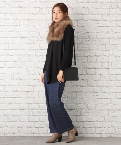 LEPSIM（レプシィム）の「コットンスタンダードワイドパンツ（パンツ・ブラック/ブルー・M/L）」の6枚目の写真